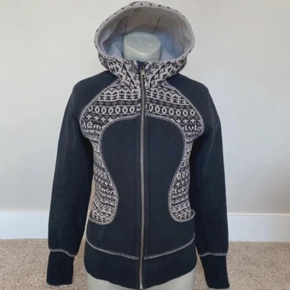 lululemon athletica Black and White Patterned Sweater